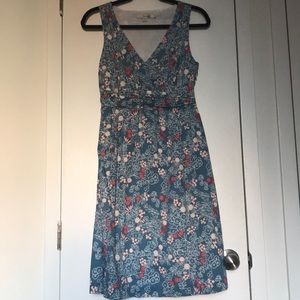 Boden blue floral cotton dress size US 2 / UK 6